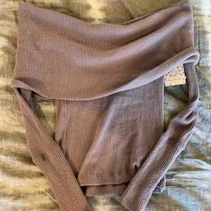 Free People Purple Off the Shoulder Top
